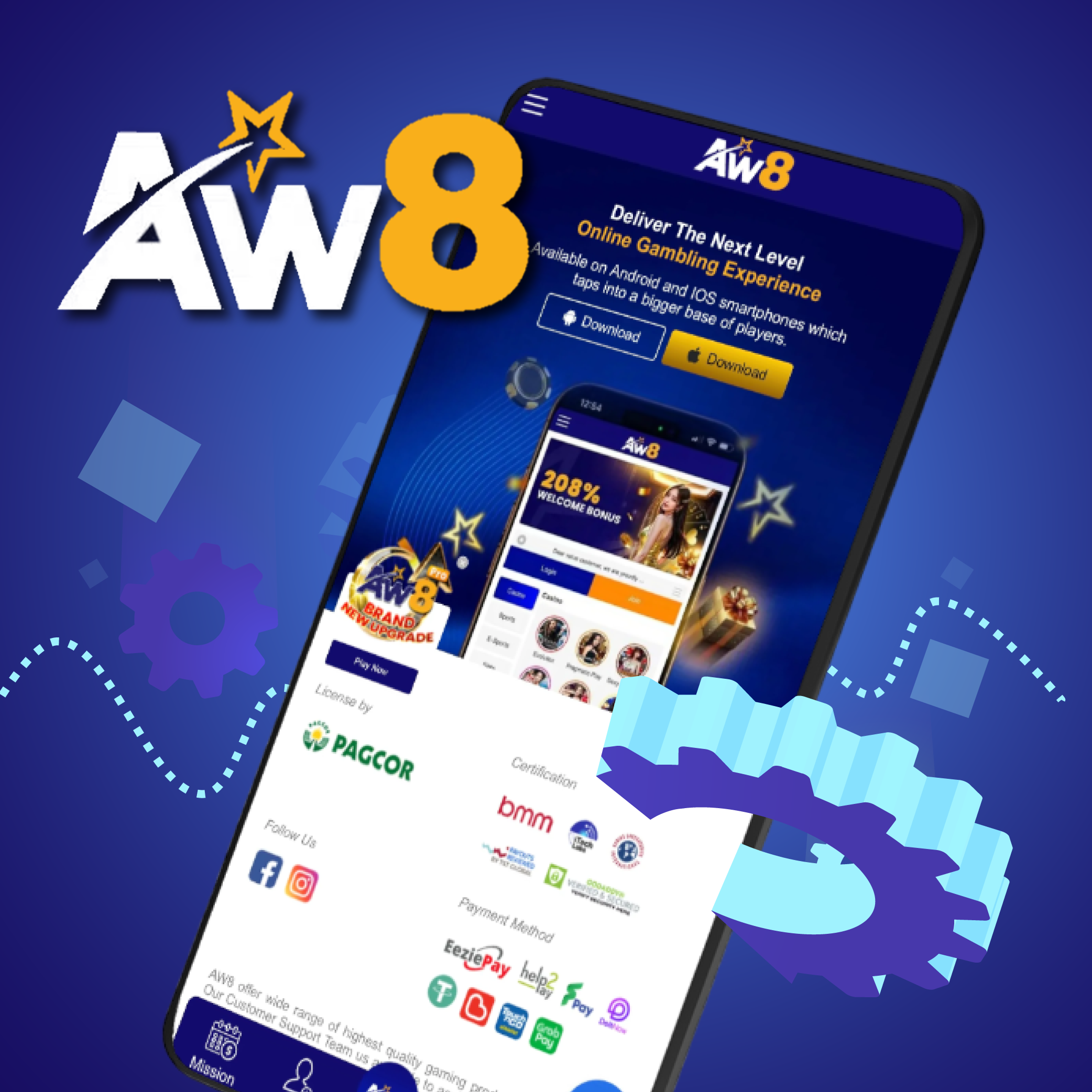 Step 1 – Visit the official AW8 Malaysia website to download the app